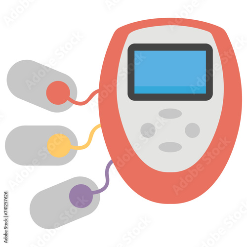 Glucometer, sugar test machine icon 