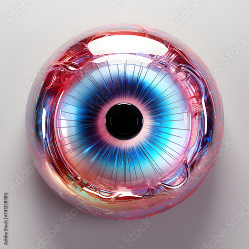 Colorful Eye. Fiction Multicolored Eyeball photo