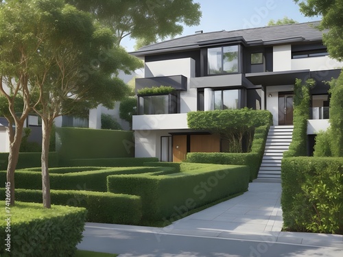 Wallpaper Mural luxury villa with garden Torontodigital.ca