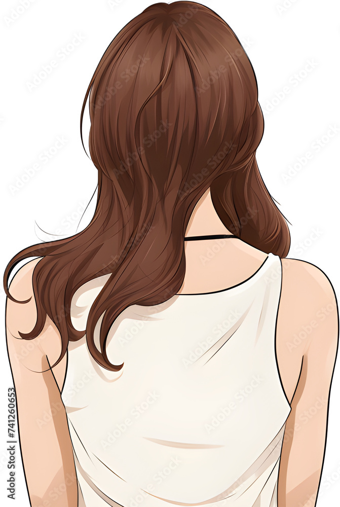 Naklejka premium Back view, head shape back view