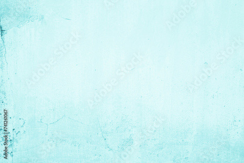 Pastel blue and white concrete stone texture for background in summer wallpaper. Cement and sand wall of tone vintage. Decorative abstract wall of light cyan color painted, Beautiful mint green decor.