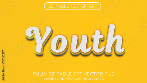 Youth editable text effect. Editable text style effect
