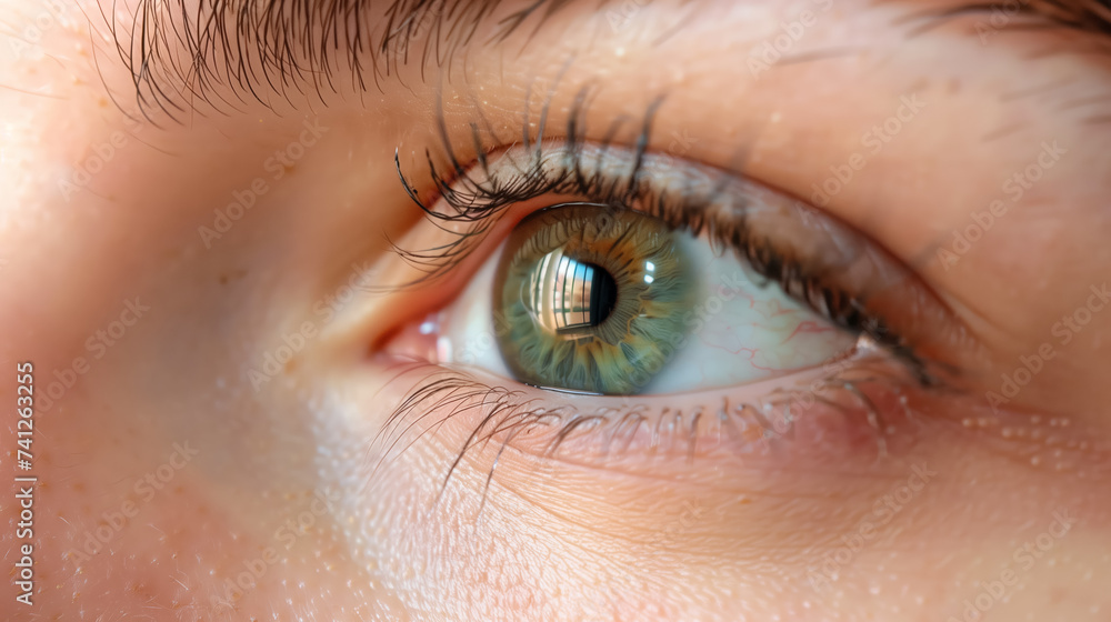 Macro shot of a human eye with fine detail. Macro shot of a human eye with fine detail.