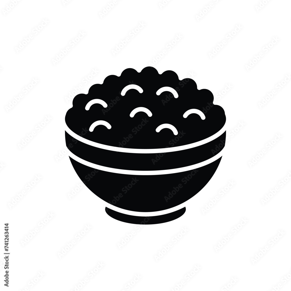 rice bowl icon vector design template simple and clean rice bowl icon vector design template simple and clean