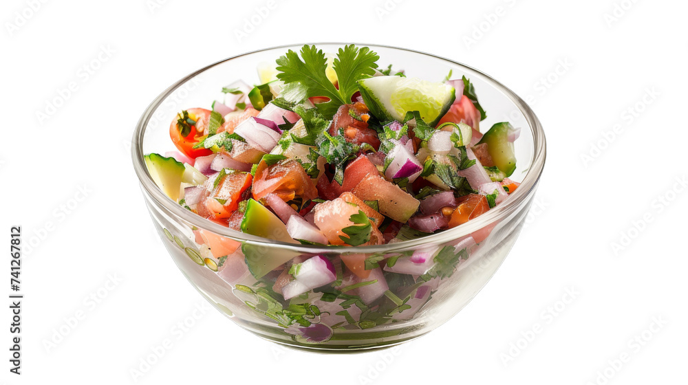 Ceviche on isolated on transparent png background. Generative ai Ceviche on isolated on transparent png background. Generative ai