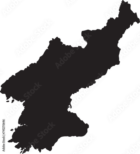 Transparent - High Detailed Grey Map of Korea. vector eps10.
