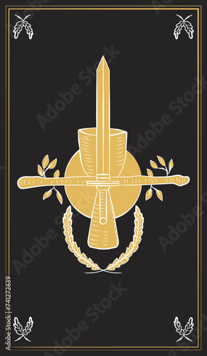The Back of Tarot Card in Vector Illustration