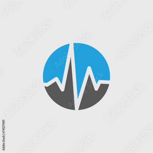 Vector linear pulse Icon. c...