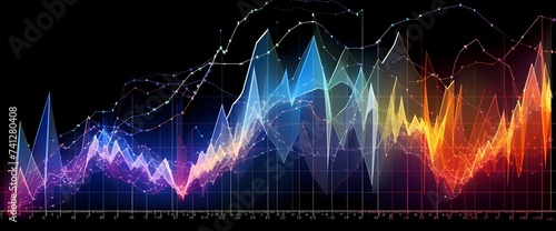 An illuminated graph depicting a sudden surge in stock values, capturing the essence of a bullish market.