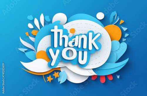 a banner with the inscription thank you