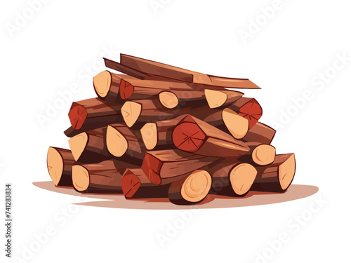Firewood vector flat minimalistic isolated illustration