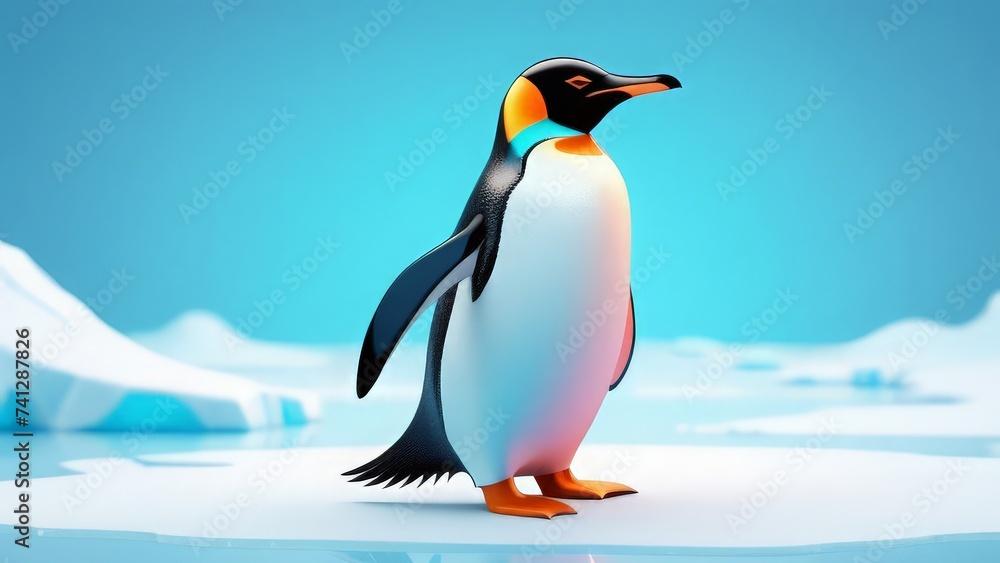 Obraz premium penguin on snow