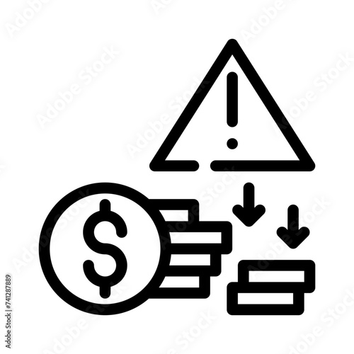 insolvent line icon