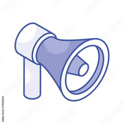 Grab this beautifully designed icon of megaphone in editable style, a customizable vector of loudspeaker