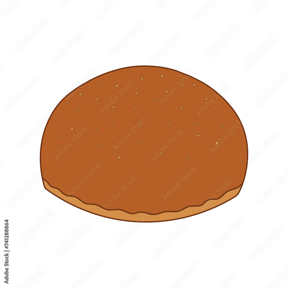 coffee bun icon Cartoon Vector illustration Isolated on White Background coffee bun icon Cartoon Vector illustration Isolated on White Background