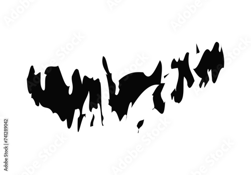 Icono negro de mancha de pintura en fondo blanco.