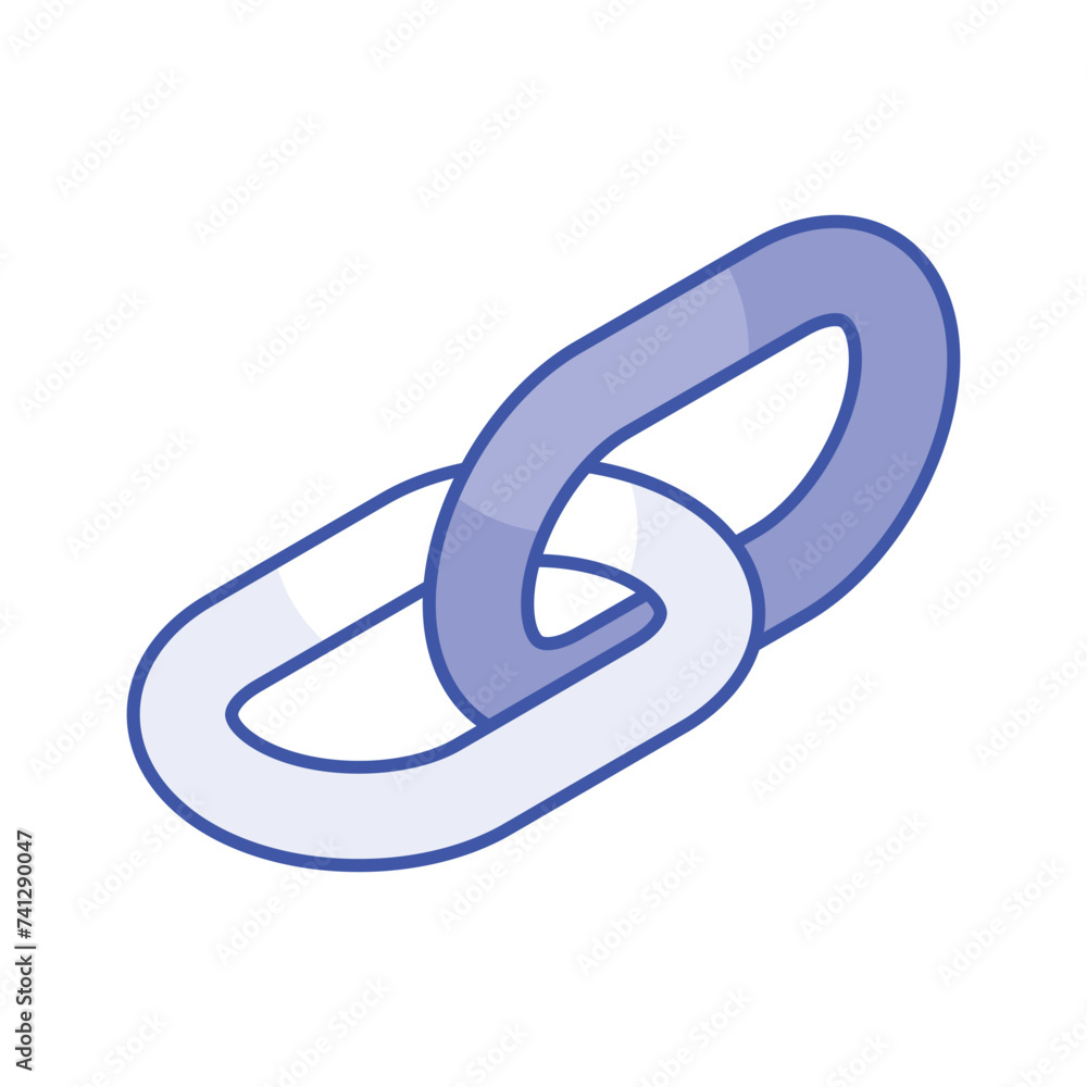 Chain link vector design in modern and trendy isometric style, easy to use Chain link vector design in modern and trendy isometric style, easy to use
