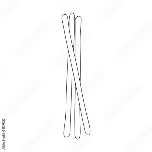 Hand drawn bread sticks icon Cartoon Vector illustration Isolated on White Background