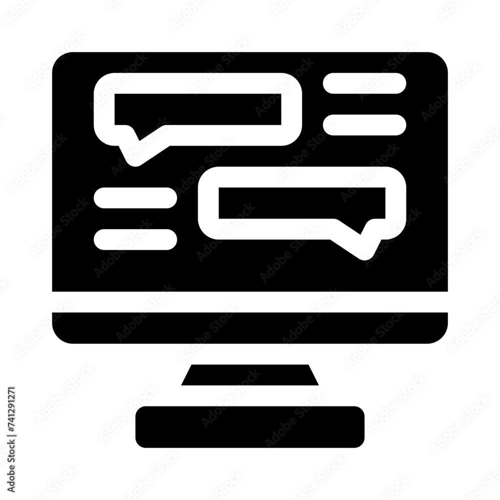 chat box glyph icon chat box glyph icon