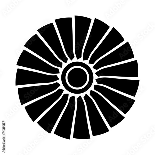 Turbine Blade Symbol Vector Icon