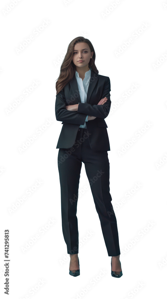 Isolated on white Background, transparent: Empowered Financial Expert: Inspiring Confidence and Success Isolated on white Background, transparent: Empowered Financial Expert: Inspiring Confidence and Success