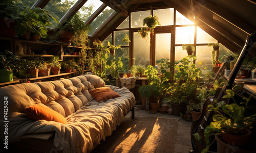 Wallpaper Mural Cozy room with flowers and plants Torontodigital.ca