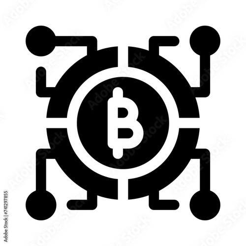 cryptocurrency glyph icon