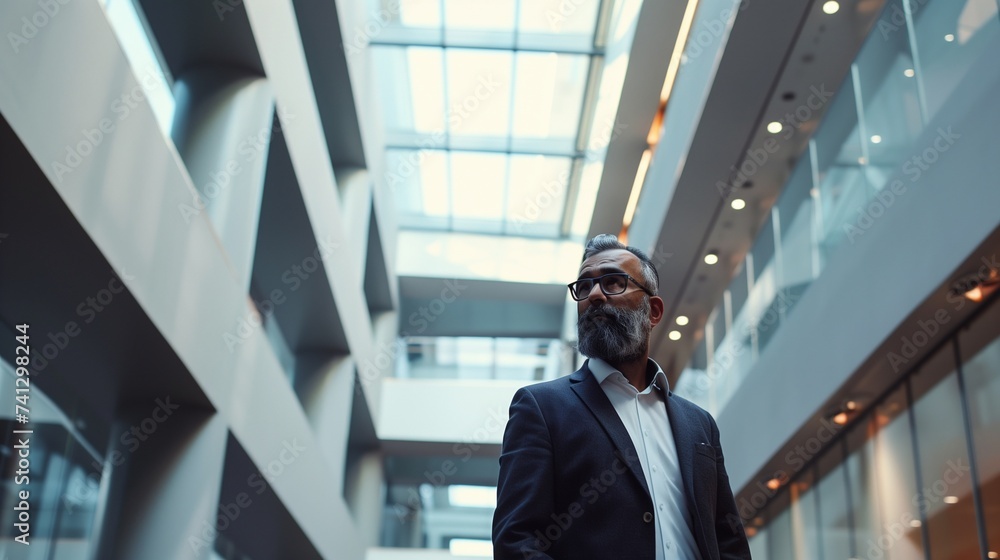 A distinguished executive with a Suit beard exhibits an air of wisdom and experience in a bright, modern corporate office setting. A distinguished executive with a Suit beard exhibits an air of wisdom and experience in a bright, modern corporate office setting.