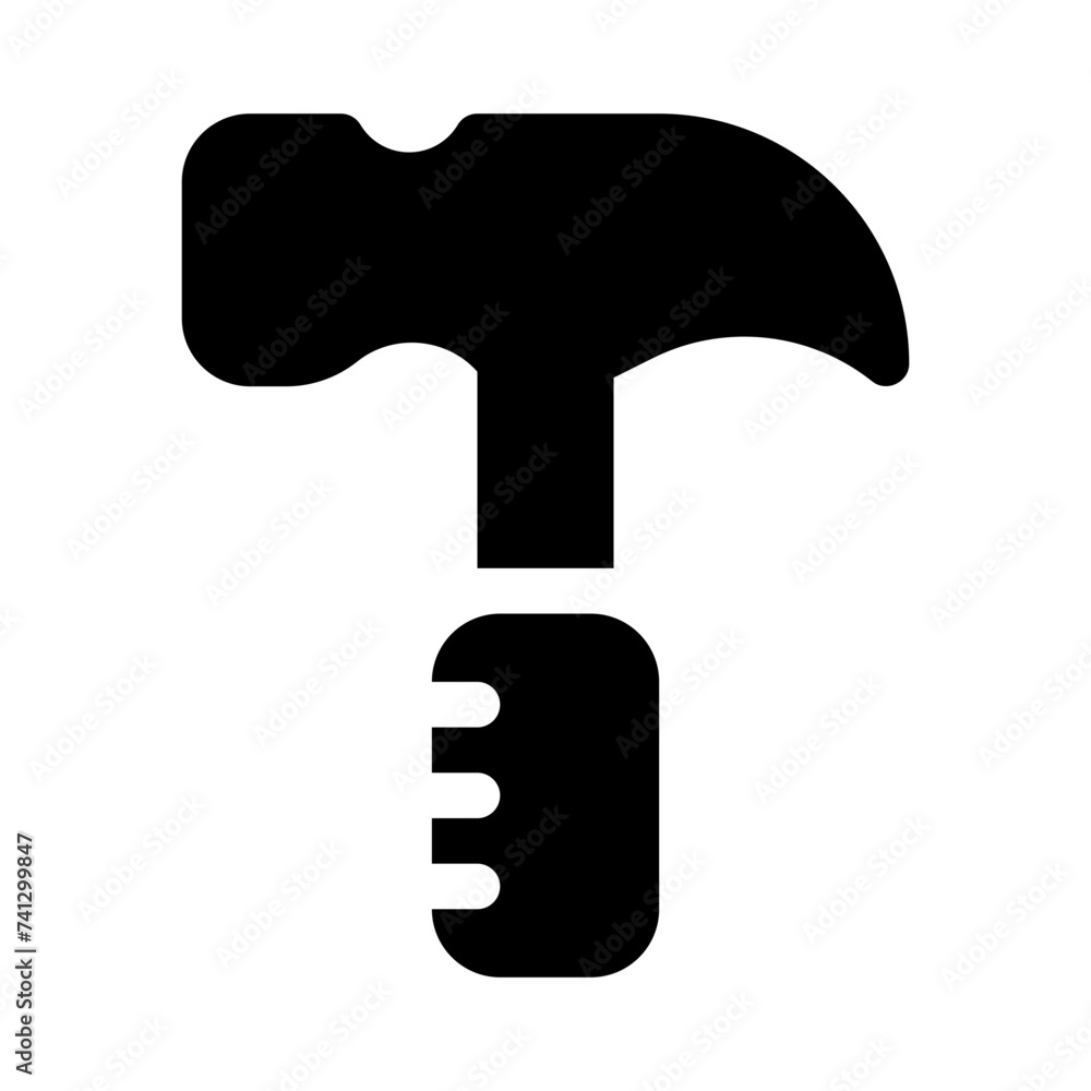hammer glyph icon hammer glyph icon