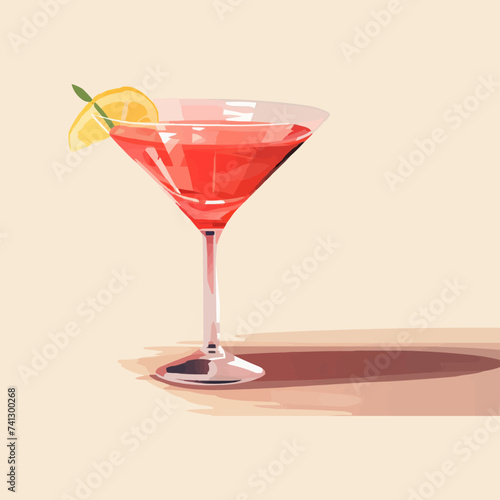 coctail vector flat minimalistic isolated vector style illustration