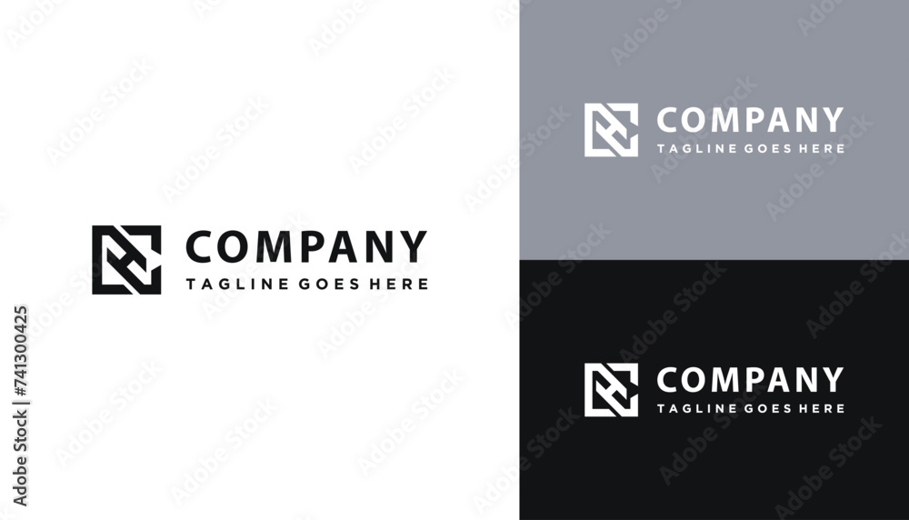 Initial Letter CH H C HC Monogram with Luxury Elegant Square Shape Line Art Logo Design Initial Letter CH H C HC Monogram with Luxury Elegant Square Shape Line Art Logo Design