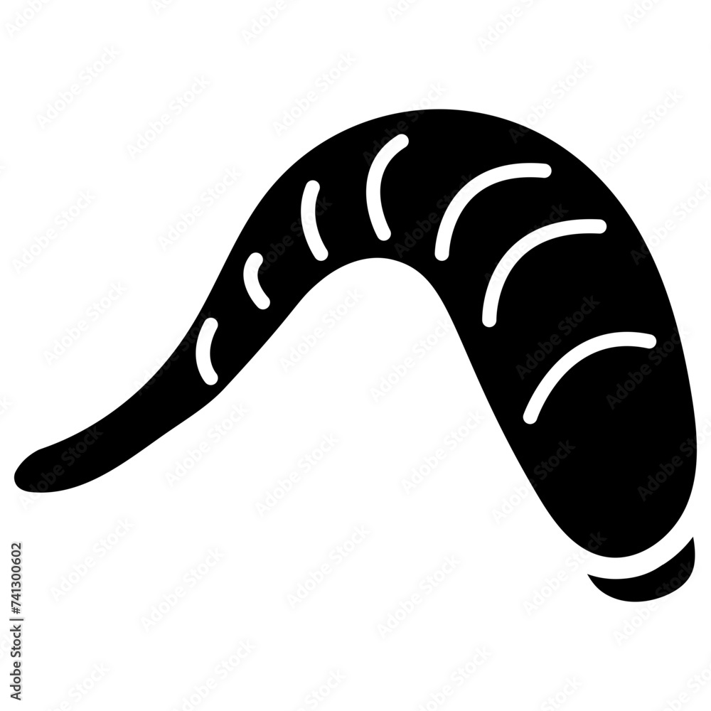 Leech concept glyph icon design Leech concept glyph icon design