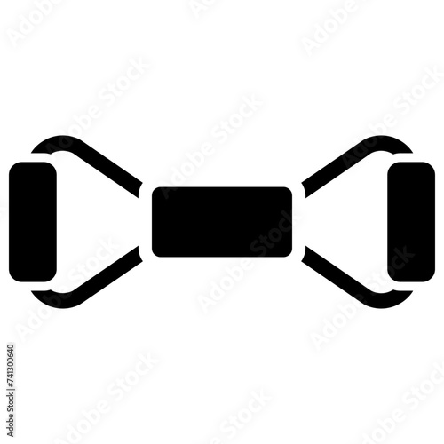 Resistance band solid icon design 