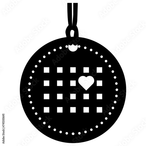 Appointment tag solid icon design 