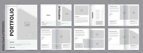 Portfolio Template Vector, Minimal Clean Architecture pr Interior Portfolio Design Layout