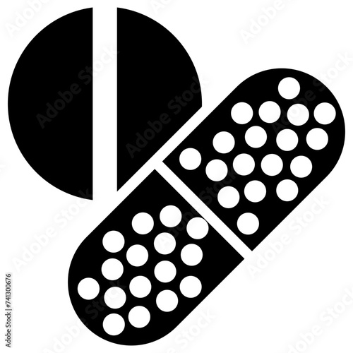 Medicines glyph icon design