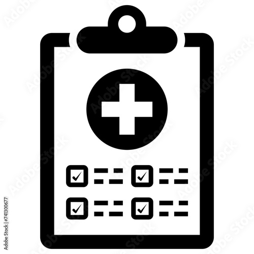 Medical prescription solid icon design 