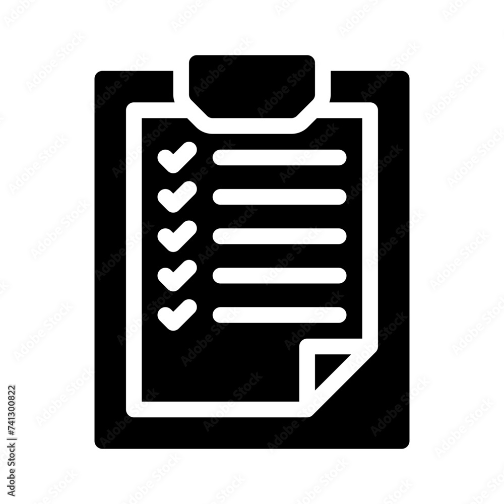 Obraz premium checklist glyph icon