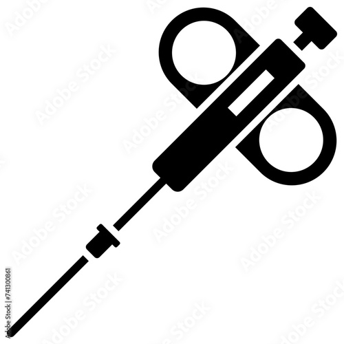 Biopsy device solid icon design 