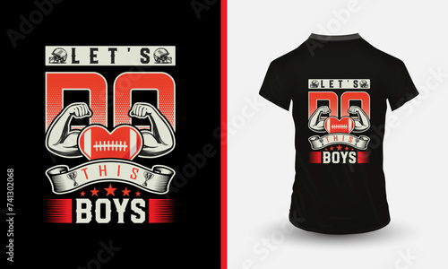 Let's do this boys rugby t-shirt design photo