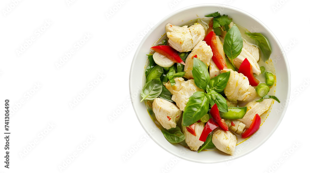 Chicken on isolated on transparent png background. Generative ai