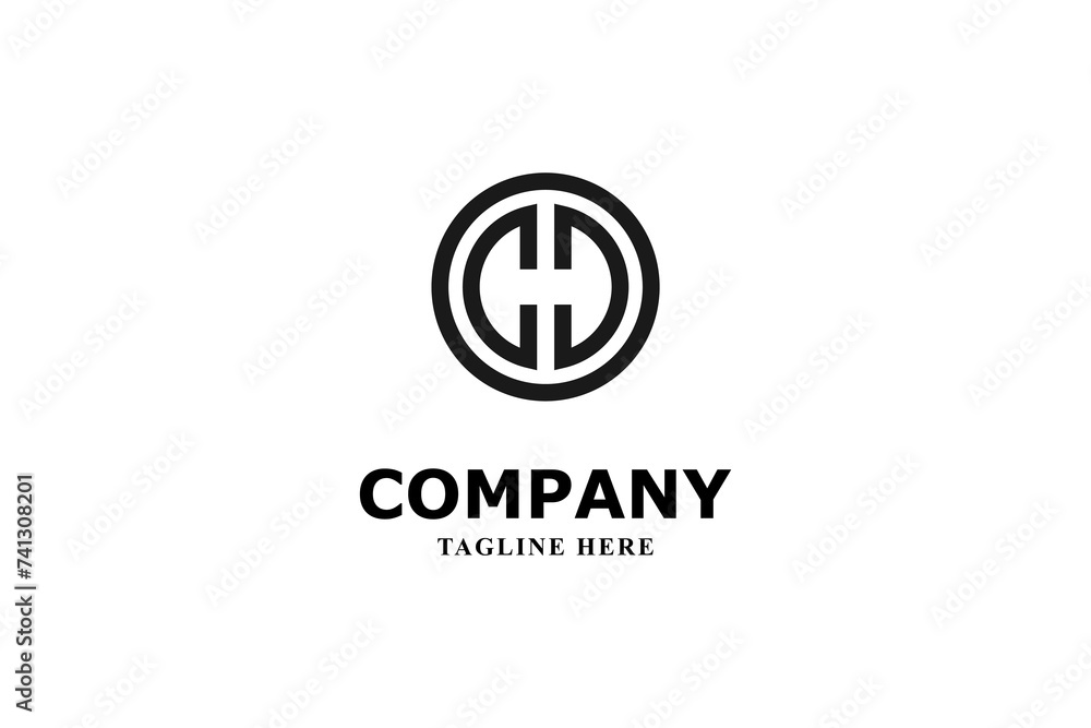 Obraz premium double c letter logo inside a circle