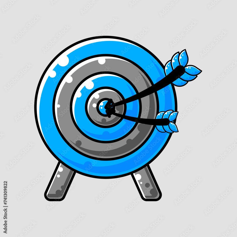 blue target with an arrow in the center blue target with an arrow in the center