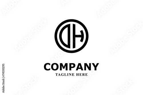 logo of letters d and h inside a circle