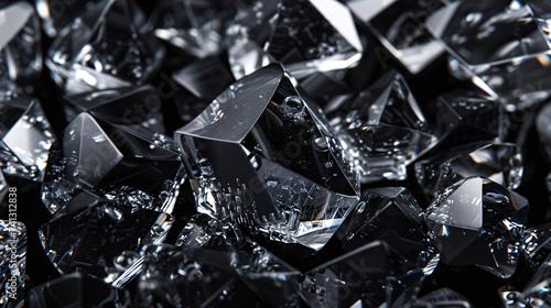 Crystals on a black background.