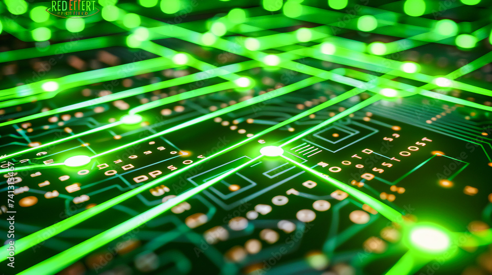 Computer Technology and Electronic Circuit, Abstract Digital Background, Microchip and Processor Concept Computer Technology and Electronic Circuit, Abstract Digital Background, Microchip and Processor Concept