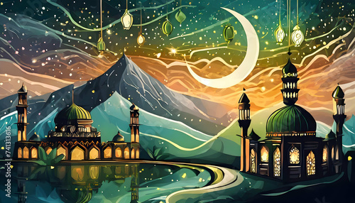 Ramadan Mubarak background wallpaper theme 