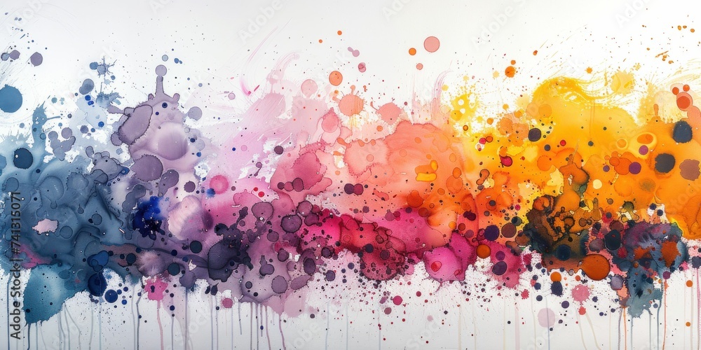 Ink-stained paper, a canvas for creativity – splattered, dripped, and gloriously chaotic.