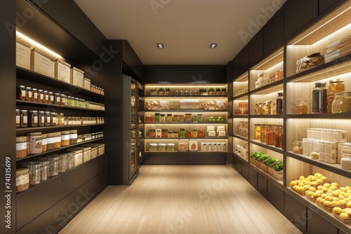 A Store Filled With Abundant Food Shelves