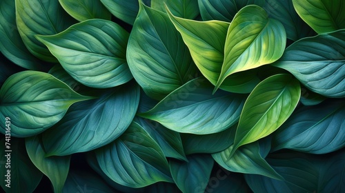 green leaves with space mockup © tommy